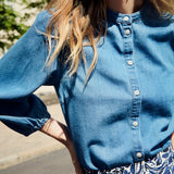 Nicolie paita, medium blue denim