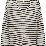 Nahni neulepusero, navy natural stripe
