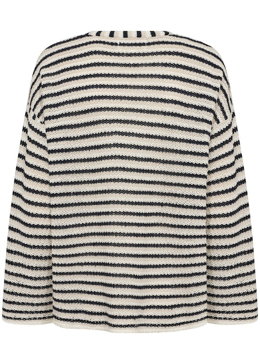 Nahni neulepusero, navy natural stripe