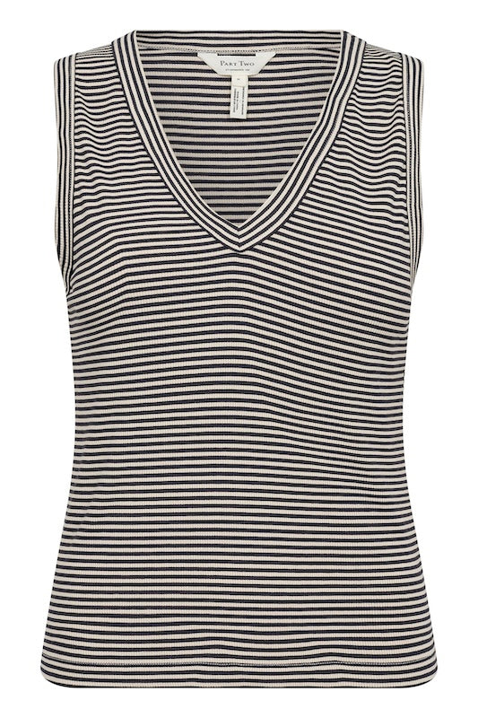 Nikkia toppi, french oak and navy stripe