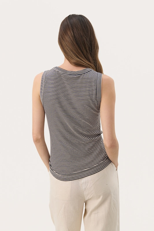 Nikkia toppi, french oak and navy stripe