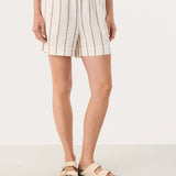 Rigge pellavashortsit, Eggnog And Brown Stripe