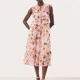 Riyana mekko, Pink Nectar Scattered Flower