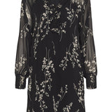 Urma mekko, Black Fine Leaf Print