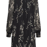 Urma mekko, Black Fine Leaf Print