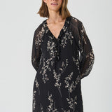 Urma mekko, Black Fine Leaf Print