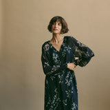 Urma mekko, Black Fine Leaf Print