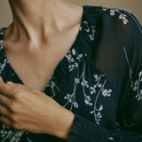 Urma mekko, Black Fine Leaf Print