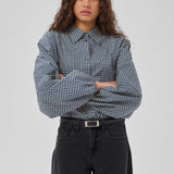 Ilse Balloon Sleeve paita, Douglas Green Check