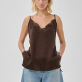 Brenda pitkä pitsitoppi, Dark Brown