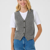 Sylva neuleliivi villaa, Medium Grey Melange