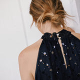 Dirtsa paljettitoppi, Black Placed Sequins