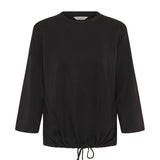 Chelsey collegepaita 3/4 hihoilla, Black