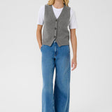 Sylva neuleliivi villaa, Medium Grey Melange