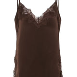 Brenda pitkä pitsitoppi, Dark Brown