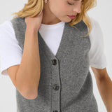 Sylva neuleliivi villaa, Medium Grey Melange