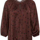 Catin viskoosipaita, Brown Dot