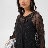 Dimka paljettipusero, Black Placed Sequins