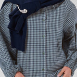 Ilse Balloon Sleeve paita, Douglas Green Check