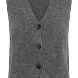 Sylva neuleliivi villaa, Medium Grey Melange