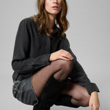 Silk Short Shirt, Black