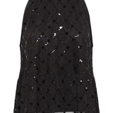 Dirtsa paljettitoppi, Black Placed Sequins