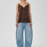 Brenda pitkä pitsitoppi, Dark Brown