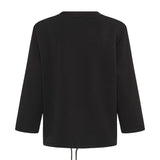 Chelsey collegepaita 3/4 hihoilla, Black