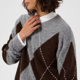 Sorayas neulepusero, Brown/Grey Check
