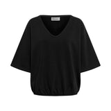 Dora t-paita v-kaula-aukolla, Black