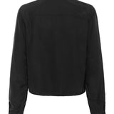 Silk Short Shirt, Black