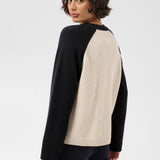 Cleo neulepusero villaa, Oatmeal/Navy