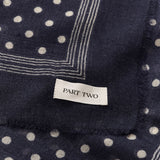 Celesta ohut villahuivi, Dark Navy Dot