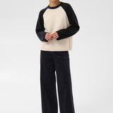 Cleo neulepusero villaa, Oatmeal/Navy