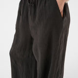 Betana pellavahousut (regular), Black