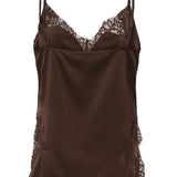 Brenda pitkä pitsitoppi, Dark Brown