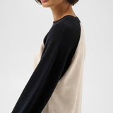 Cleo neulepusero villaa, Oatmeal/Navy