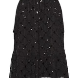 Dirtsa paljettitoppi, Black Placed Sequins