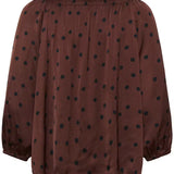 Catin viskoosipaita, Brown Dot