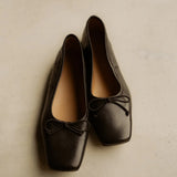 Kim Leather ballerinat, Black