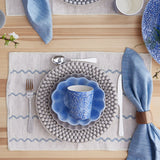 Lace lautanen ø20cm, Light Blue