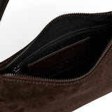 Felicia mokkalaukku, Suede, Dark Brown