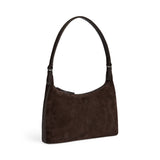 Felicia mokkalaukku, Suede, Dark Brown