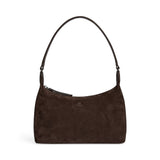 Felicia mokkalaukku, Suede, Dark Brown