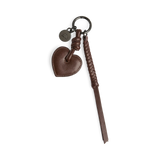 Aiko Heart Charm laukkukoru, Dark Brown