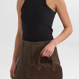 Thora mokkalaukku, Suede, Dark Brown