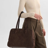 Elara työlaukku, Suede Dark Brown