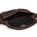 Zaya vyölaukku mokkanahkaa, Suede, Dark Brown