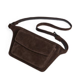 Zaya vyölaukku mokkanahkaa, Suede, Dark Brown