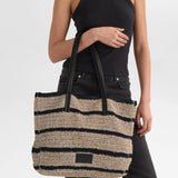 Avani MBG Shopper Raffia, Natural-Black
